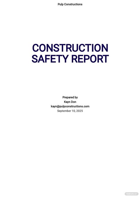 14 Free Safety Report Templates Edit And Download