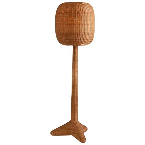 Specialty lamp shades for any kind of lamp. French Mid-Century Woven Rattan Floor Lamp at 1stdibs