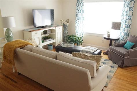Glam Coastal Living Room Makeover Heartwork Organizing