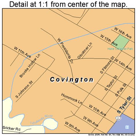 Covington Louisiana Street Map 2218125