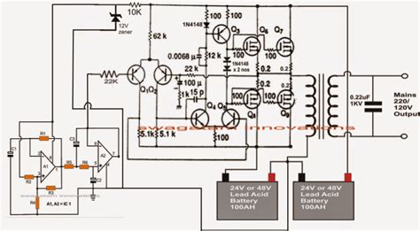 Various stages of proposed transformerless inverter. Pure Sine Wave Inverter Circuit Diagram Free Download - Home Wiring Diagram