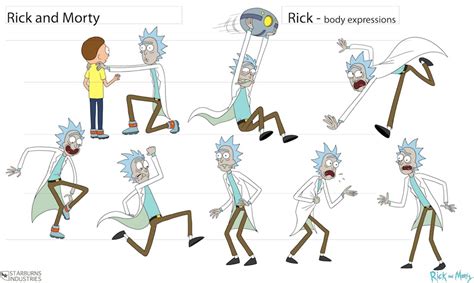 Cartoon Concept Design Rick And Morty Animation Model Sheets