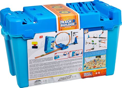 Toy features of hot wheels track builder system. Hot Wheels Track Builder Multi Loop Box Set Blue/Orange ...