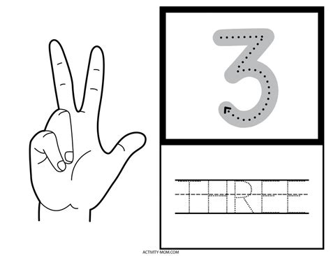 American Sign Language Numbers Free Printable The Activity Mom