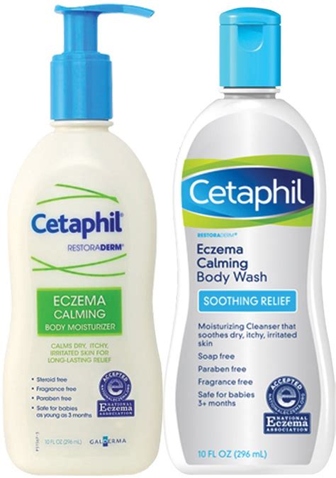 Cetaphil Restora Derm Eczema Calming Body Wash & Restoraderm Eczema Calming Body Moisturizer ...