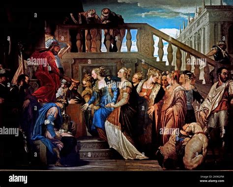 Esther And Ahasuerus 1560 1569 By Veronese Paolo Caliari Hi Res Stock