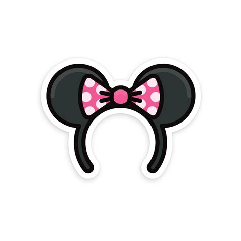 Pink Minnie Headband Sticker / Minnie Mouse Sticker / Headband - Etsy