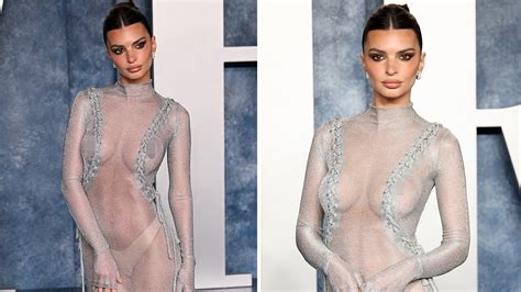 Emily Ratajkowski Shows Off Mostly Naked Body At Vanity Fair Oscars Party In Nsfw Pictures