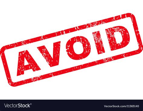 Avoid Text Rubber Stamp Royalty Free Vector Image