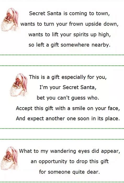 25 Printable Secret Santa Notes Artofit