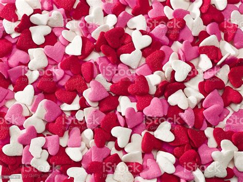 Lot Of Sprinkle Hearts Stock Photo - Download Image Now - iStock