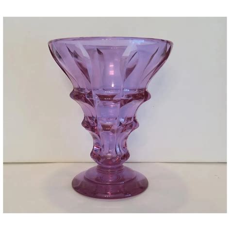 Vintage Moser Alexandrite Crystal Glass Vase Ca 1930 Chateau Antique Ruby Lane