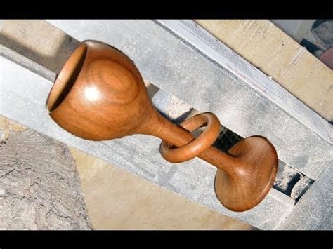 Looking for an incredibly unique gift? Woodturning - A Goblet with Captive Ring - YouTube
