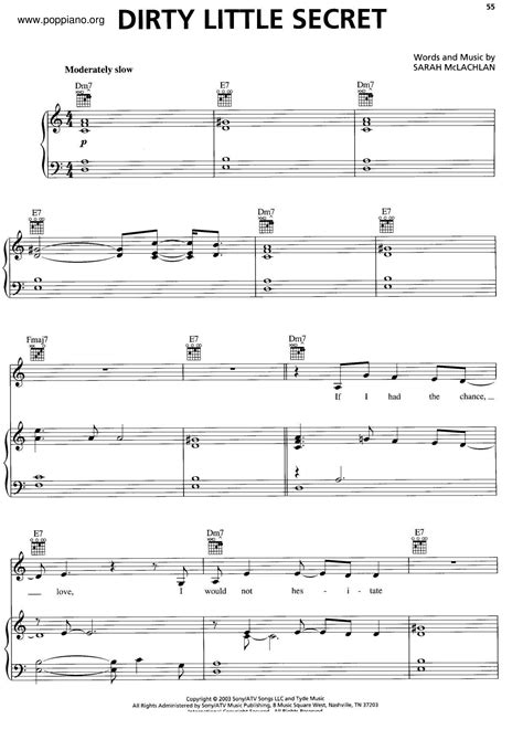 dirty little secret- PDF琴譜免費下載 | 香港流行鋼琴協會 ★