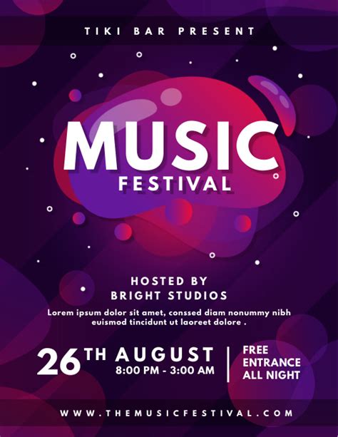 Purple Modern Music Concert Poster Template Postermywall