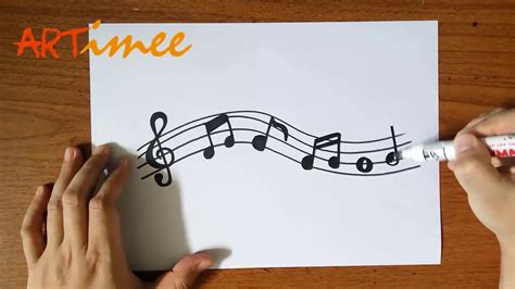 How To Draw Music Notes Youtube