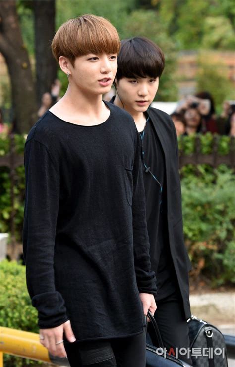 Jungkook And Suga Bts Arrival At Kbs Music Bank Comeback Stage Today
