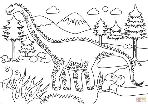 Diplodocus coloring page Free Printable Coloring Pages