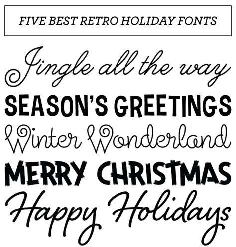 Christmas Font Round Up Best Retro Holiday Fonts Holiday Fonts