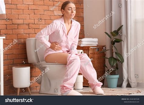Woman Sitting Toilet With Diarrhea Images Photos Et Images