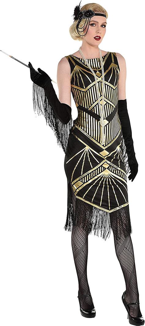 Party City Roaring 20s Flapper Girl Halloween Costume For Women Black