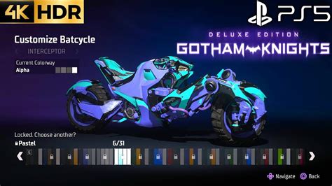 Gotham Knights Batcycle Colorways Gotham Knights 233 Kustom Batcycle