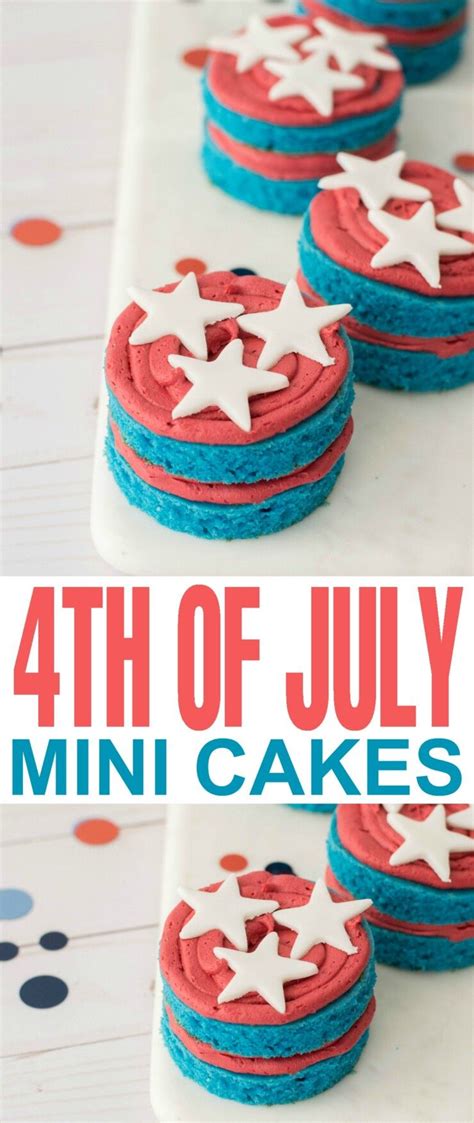 4th Of July Mini Cakes Recipe Mini Cakes Cake Star Shaped Cookies