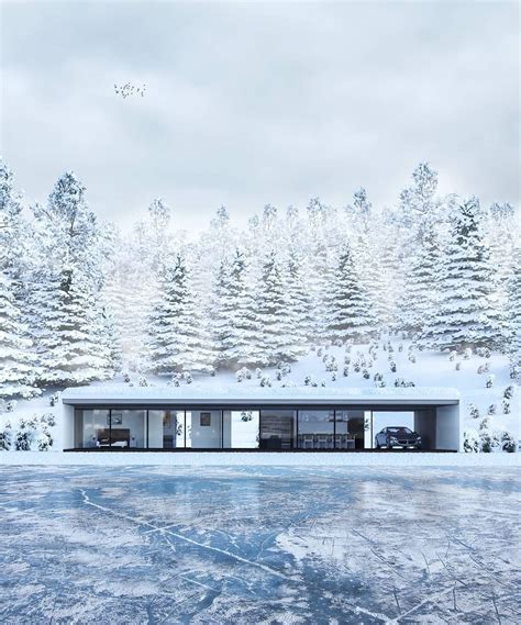 Villa Of Depth Snow 💙 Render B Jamal Most Beautiful Pictures