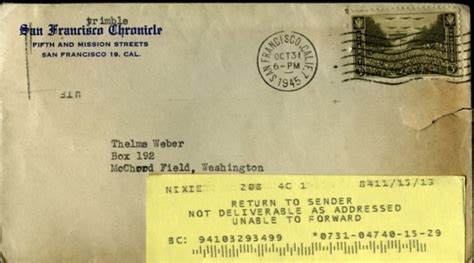 Letter Sent In 1945 Just Now Returned To Sender Boing Boing