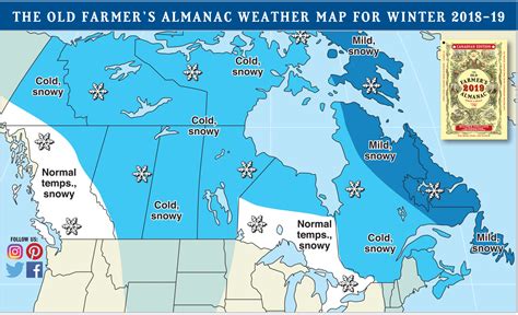 Old Farmers Almanac Winter Prediction Map Rontario
