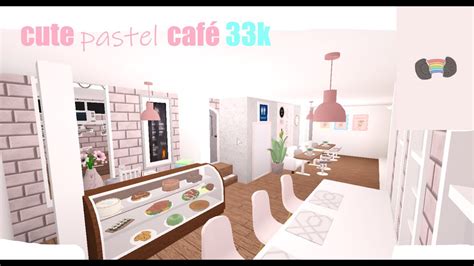 Cute Pastel Café 🌺 33k Bloxburg Roblox Youtube