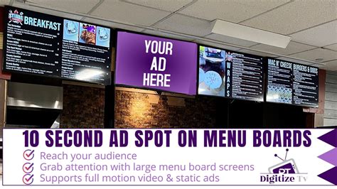 Advertise On Digital Menu Boards In Prime Locations Fucimo