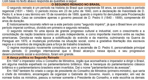 Questões Discursivas Sobre O Segundo Reinado 8 Ano