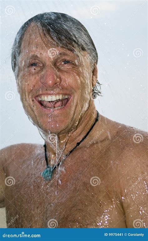 Man Showering Stock Image Image Of Eyes Happy Male 9975441