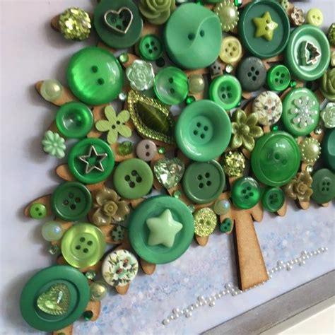 The Christmas Tree Button Art Christmas Decor Button Tree Etsy In