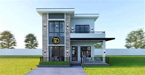 Two Storey House Plan Three Bedroom House With Elevation 52sqm Two