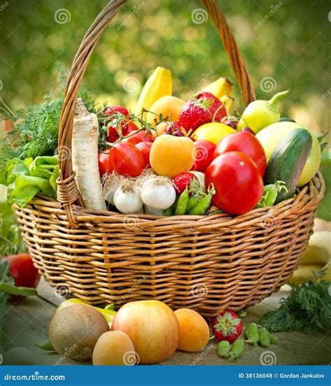Fresh Organic Fruits And Vegetables Stock Photo Image Of Closeup