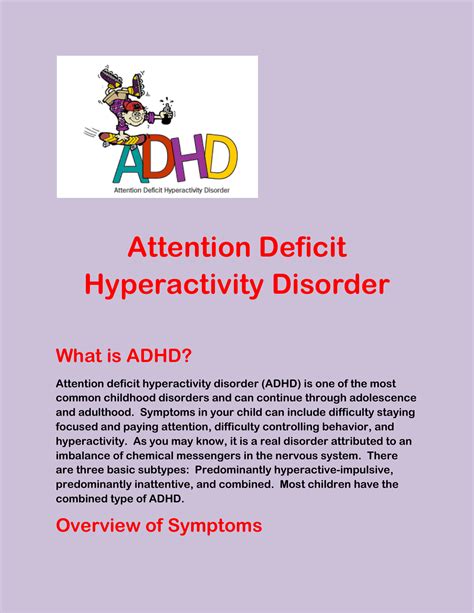// the pharmacology of amphetamine and methylphenidate: Attention Deficit Hyperactivity Disorder What is ADHD?