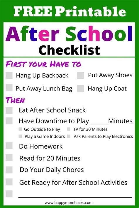 Easiest After School Routine Kids Can Follow Daily In 2024 Happy Mom
