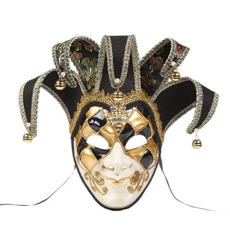 New Full Face Men Venetian Theater Jester Joker Masquerade Mask With