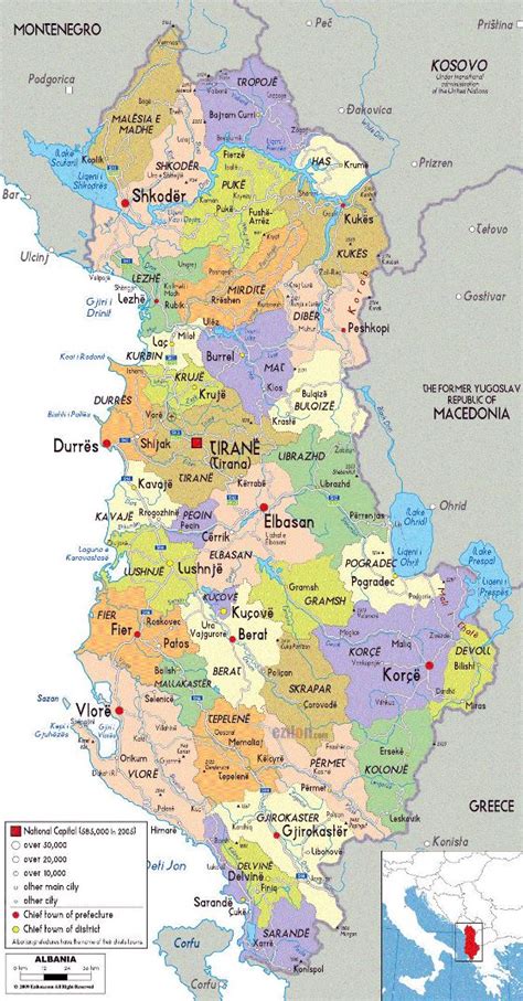 Large Political Map Of Albania Albania Europe Mapslex World Maps My