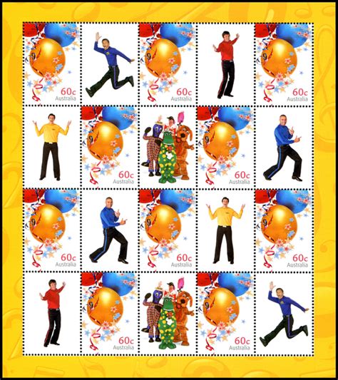 Chris De Haers Australian Stamp Blog 20th Anniversary Of Wiggles Sheet