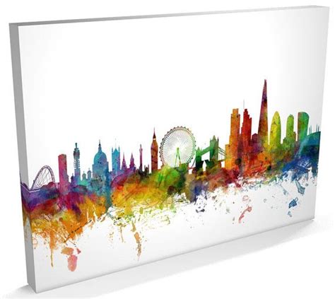 London Skyline Canvas London England Cityscape Box Canvas Art Etsy