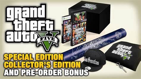 Gta 5 Special Edition Collectors Edition And Pre Order Bonus Youtube
