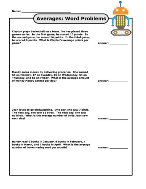Our worksheets have designed algebra based worksheets to help your students learn converting word problems into algebraic equations in minutes. Finding Averages Word Problems | Word problems, Learn ...