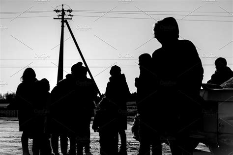 Silhouettes Of People Refugees In Silhouette People Silhouette Refugee