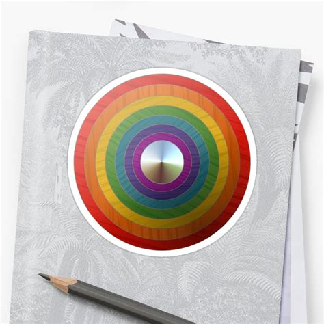 Rainbow Shield Sticker By Delta12designs Redbubble