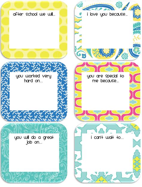 10 Cutest Printable Lunchbox Notes For Kids Printable Lunch Box Notes