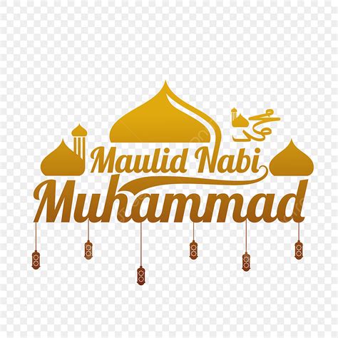Maulid Nabi Muhammad Vector Hd Images Gold Text Maulid Nabi Muhammad