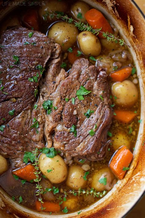 I think the crock pot express did a good job cooking, and the meat was tender, but the flavor that i was expecting was not there. Perfect Pot Roast - Life Made Simple